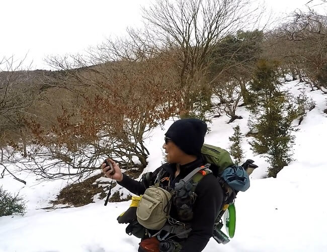 藤原岳　標高600m　積雪