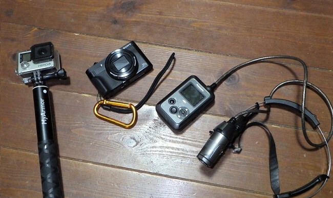 アクションカメラ　登山装備