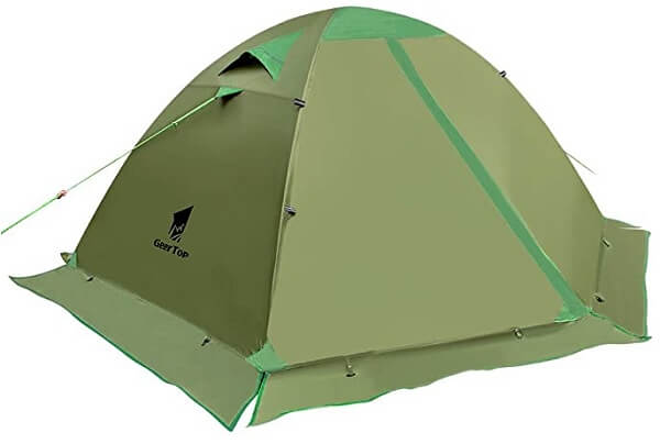 冬キャンプの寒さ対策におすすめの装備　スノースカート付きテント