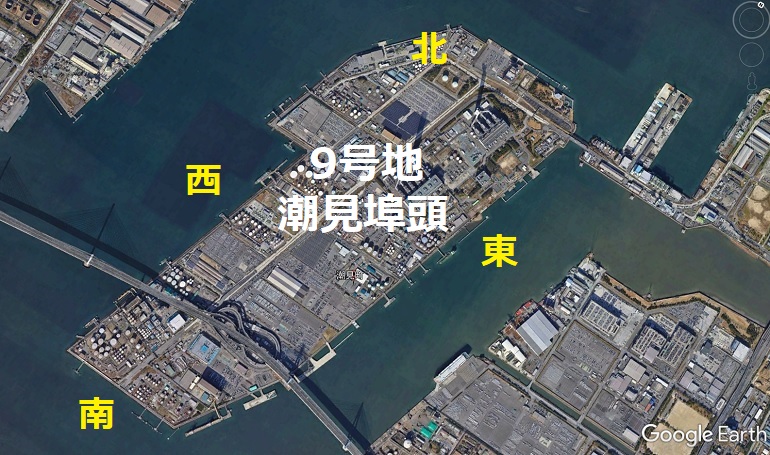 名古屋港のシーバスポイント 9号地 潮見f埠頭