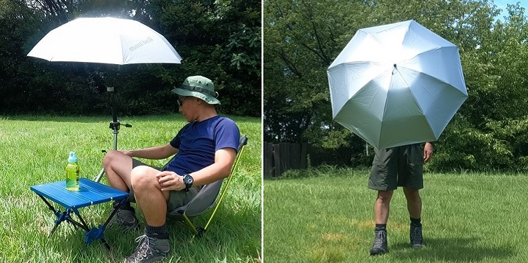 夏キャンプの暑さ対策にはアウトドア用日傘が最適